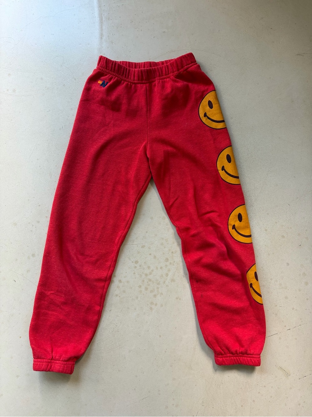 Kids Smiley Aviator Nation Sweatpants RED
